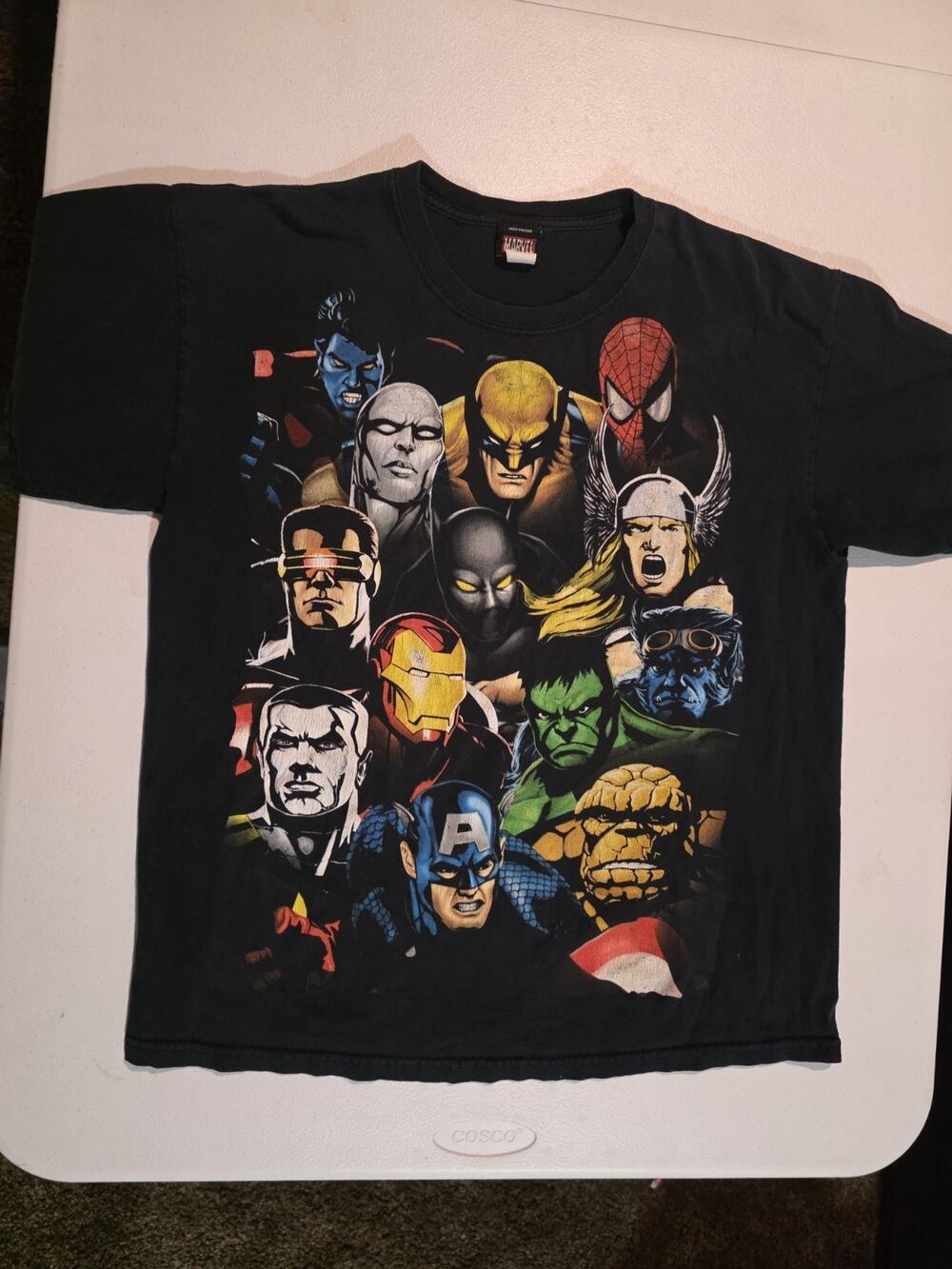 Marvel Mad Engine T-Shirt Silver Surfer Hulk Spider-Man Wolverine Vintage Large